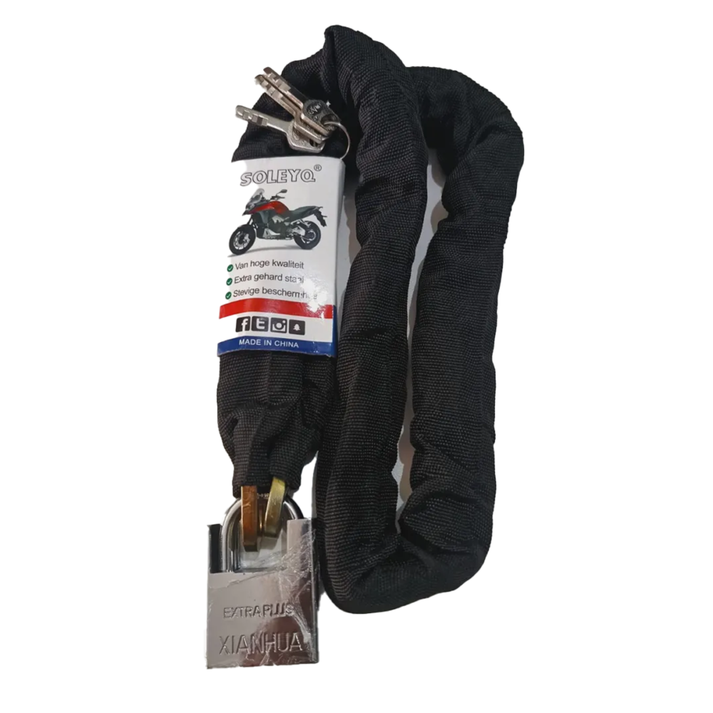 cadena con candado anticorte y funda de tela 6,8m x 1,2m | 719g