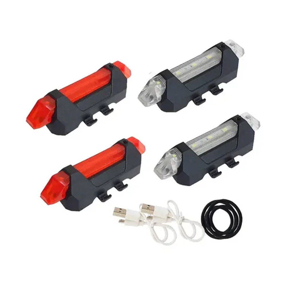 luces rojas o blancas recargables con usb