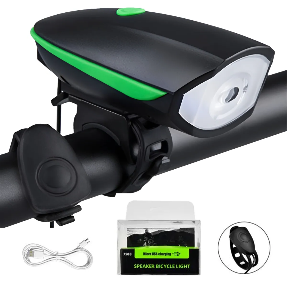 luz con bocina de 1200ma usb impermeable