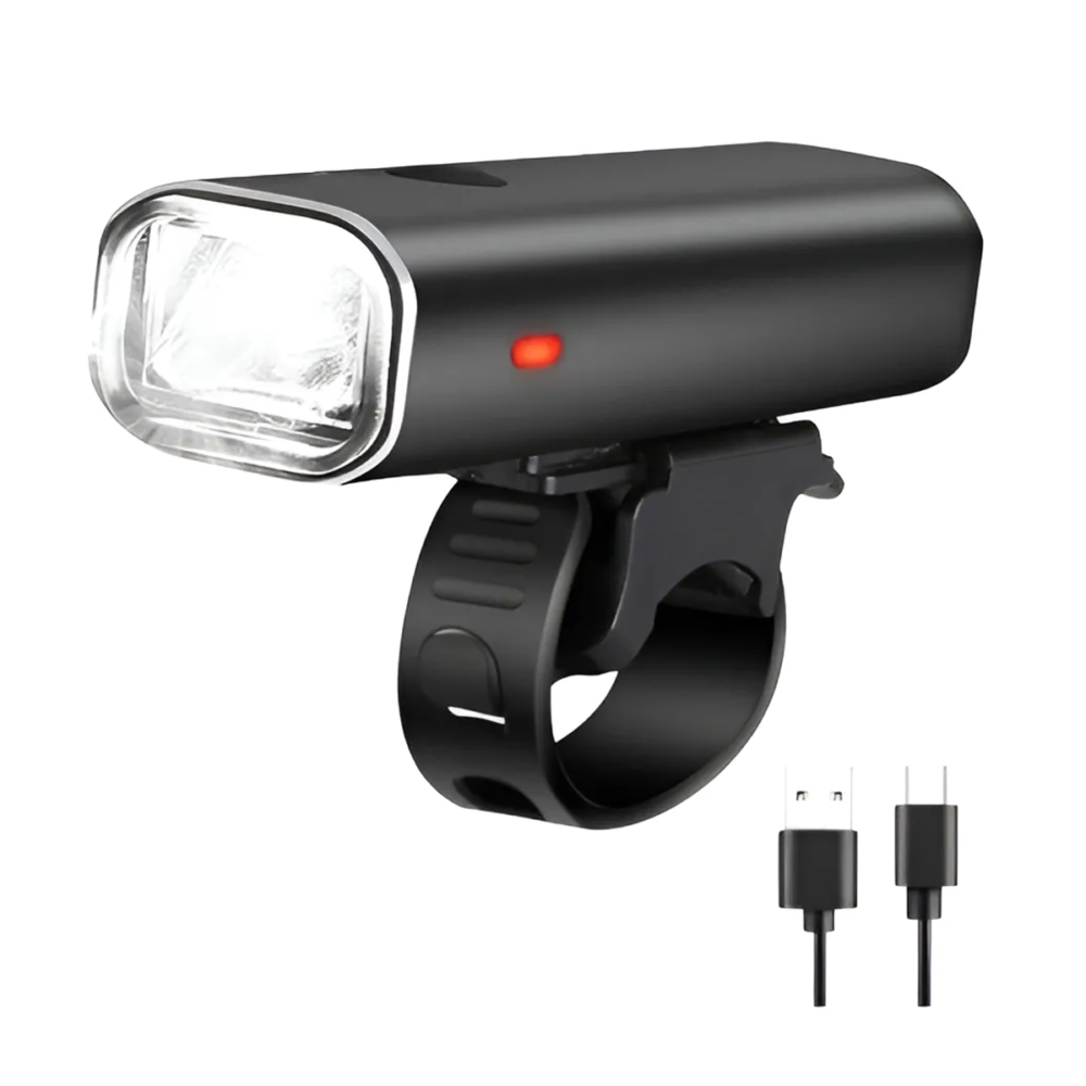 luz delantera con sensor, recargable con usb c, 80lumenes.