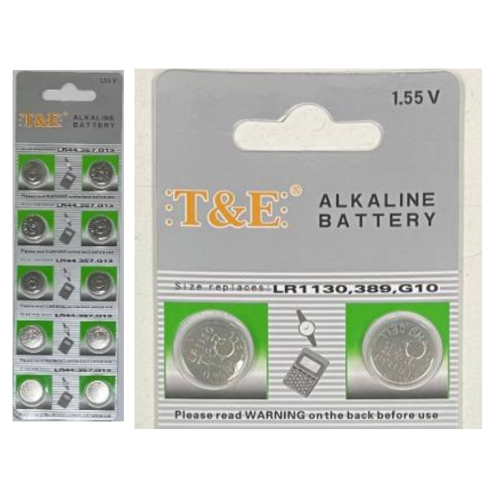 pilas alcalinas, 1.55 v 10/blister t&e