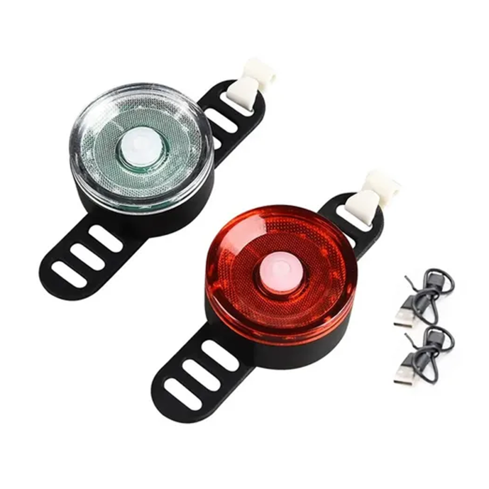 set de luces rojas y blancas recargables usb