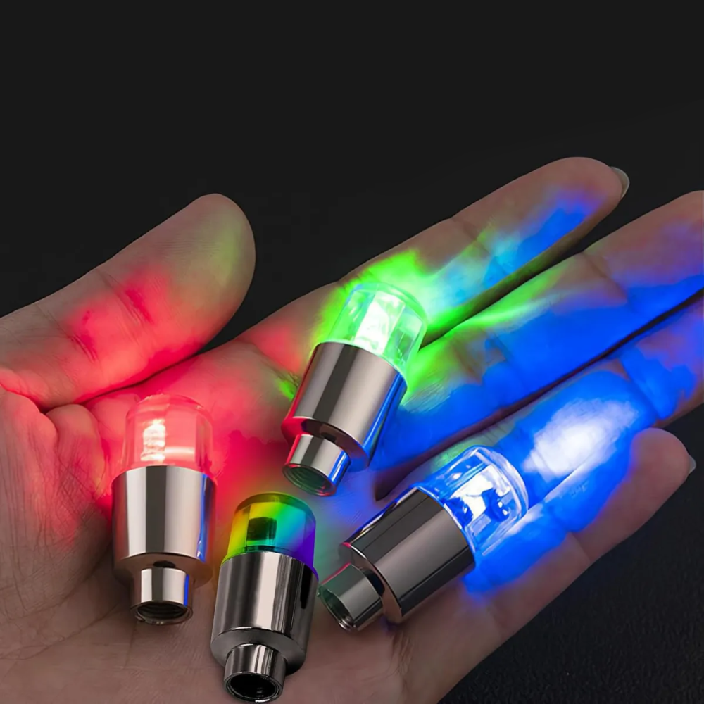 tapas de válvula con luz a pila