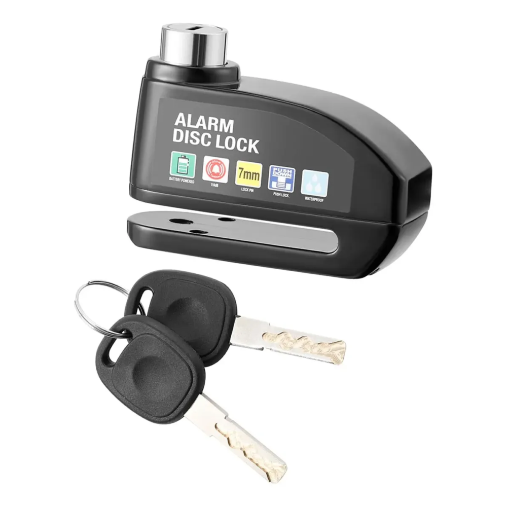 traba disco con alarma activa (110db)